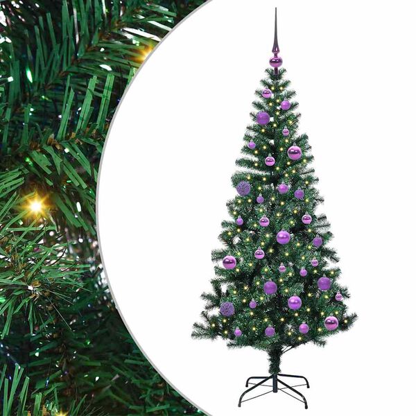 vidaXL Árbol de Navidad Artificial Preiluminado Verde 150 cm