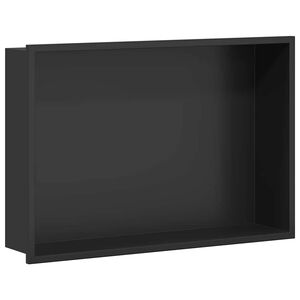 vidaXL Nichos de Ducha Negro 45 x 30 x 9,5 cm Acero inoxidable