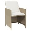 vidaXL Set comedor de jard&iacute;n 9 pzas con cojines rat&aacute;n sint&eacute;tico beige