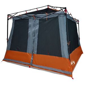 vidaXL Tienda de Interior 6 persona Gris y naranja tafet&aacute;n