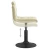 vidaXL Sillas de comedor giratorias 4 unidades terciopelo color crema