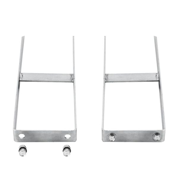 vidaXL Clavijas de tierras para valla de WPC 2 unidades acero 40 cm