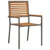 vidaXL Conjunto de Comedor de Jard&iacute;n 5 pcs Gris