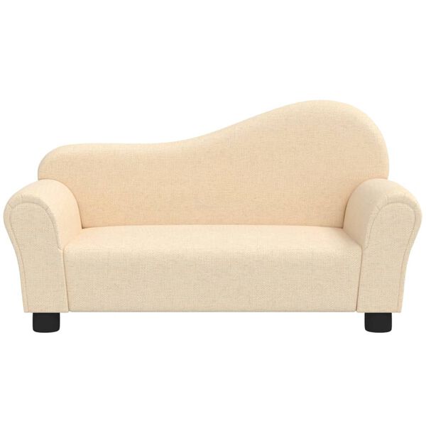 vidaXL Sof&aacute; para ni&ntilde;os tela color crema