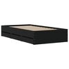 vidaXL Cama con cajones madera de ingeniería negra 90x200 cm