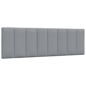 vidaXL Cabecero de cama acolchado Hanko tela gris claro 160 cm