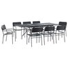 vidaXL Conjunto de Comedor de Jard&iacute;n 9 uds. Gris antracita Acero