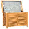 vidaXL Caja de almacenaje de jardín con bolsa teca maciza 90x50x58 cm