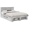 vidaXL Estructura de cama con cabecera Gris Concreto 160 x 200 cm