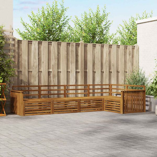 vidaXL Conjunto de sof&aacute;s de exterior 5 pcs Natural