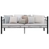 vidaXL Estructura de sof&aacute; cama sin colch&oacute;n metal negro 90x200 cm