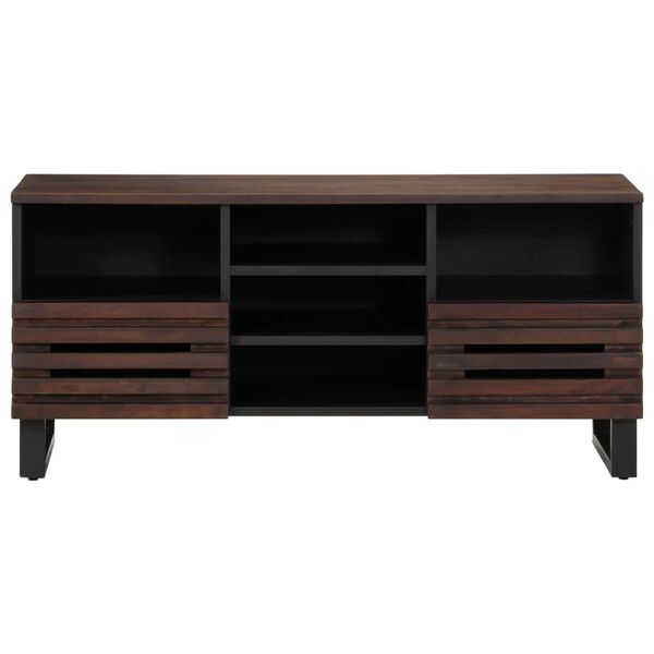 vidaXL Mueble de TV madera maciza mango marr&oacute;n 100x34x46 cm