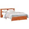 vidaXL Estructura de cama 2 uds. Marr&oacute;n cera Madera de Pino Macizo