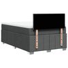 vidaXL Cama box spring con colch&oacute;n tela gris oscuro 120x200 cm