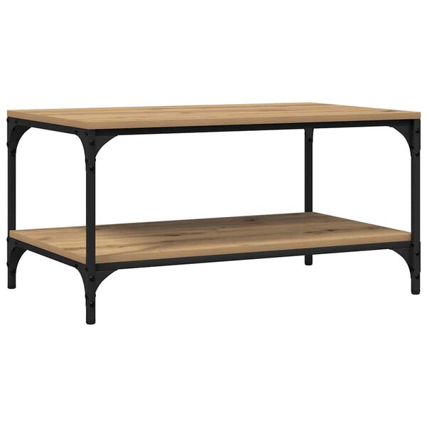 vidaXL Mesa de Caf&eacute; Roble artesanal 81 x 50 x 40 cm