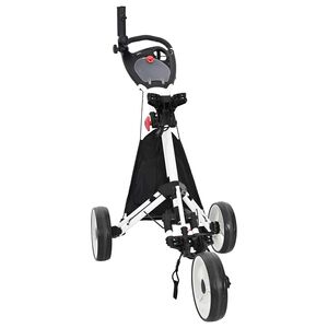 vidaXL Carro de golf Manual Negro y Blanco 100 x 69 x 114 cm Aluminio