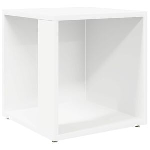 vidaXL Mesa auxiliar de madera contrachapada blanco 33x33x34,5 cm