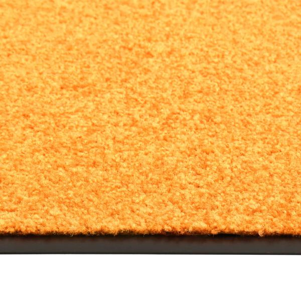vidaXL Felpudo lavable naranja 90x150 cm