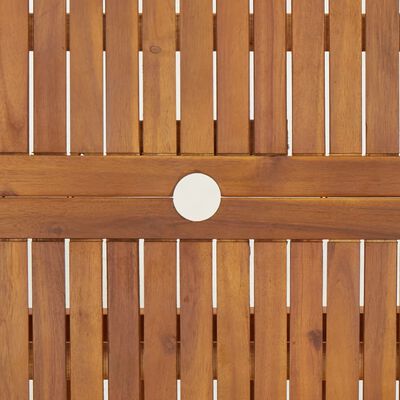 vidaXL Mesa de jardín plegable madera maciza de acacia 90x90x75 cm