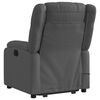 vidaXL Sillón de masaje eléctrico reclinable elevable tela gris oscuro