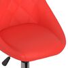 vidaXL Silla de comedor giratoria de cuero sint&eacute;tica roja