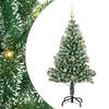 vidaXL Árbol de Navidad Artificial Nevado con Luz LED Verde y 150 cm