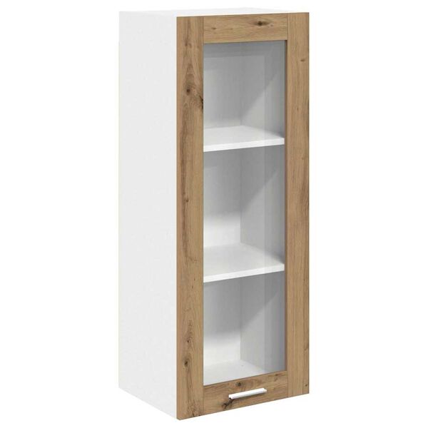 vidaXL Mueble colgante con puerta Roble artesanal 40 x 31 x 100 cm