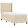 vidaXL Cama tipo Box Spring con colch&oacute;n Crema 200 x 80 cm tela
