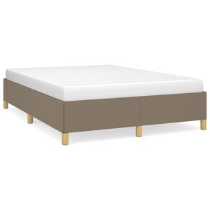 vidaXL Cama sin colch&oacute;n tela gris taupe 140x200 cm
