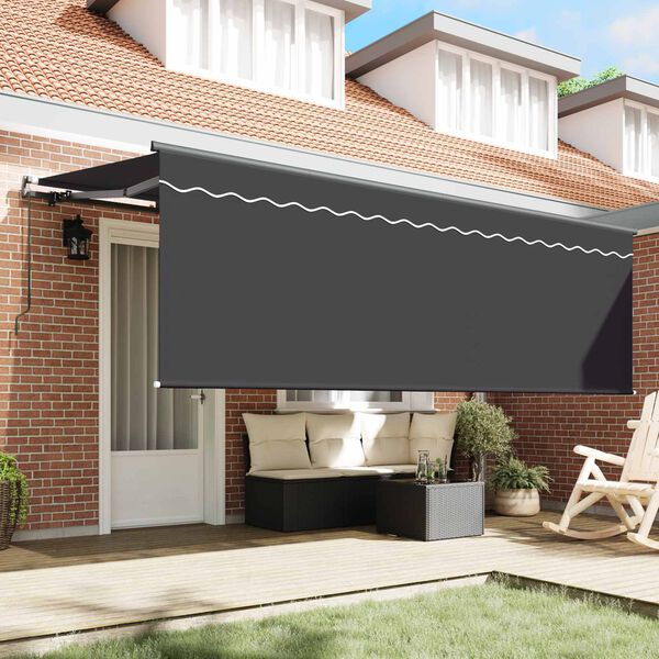 vidaXL Toldo Retr&aacute;ctil Antracita 400 x 200 cm tela
