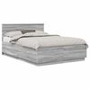 vidaXL Estructura de cama con cabecera Gris Sonoma 160 x 200 cm