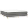 vidaXL Cama box spring con colchón tela gris oscuro 180x200 cm
