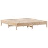 vidaXL Estructura de cama sin colch&oacute;n madera maciza de pino 200x200 cm