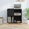 vidaXL Mueble para discos madera contrachapada negro 84,5x38x89 cm