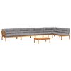vidaXL Set de sof&aacute;s de palets de jard&iacute;n y cojines 6 pzas madera acacia