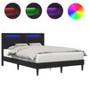 vidaXL Estructura de cama Negro 160 x 200 cm Cuero sint&eacute;tico