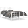 vidaXL Estructura cama sin colch&oacute;n con estribo metal blanco 120x200 cm