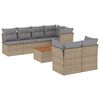 vidaXL Juego de sof&aacute;s de jard&iacute;n con cojines beige 8 pzas rat&aacute;n PE