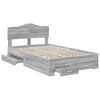 vidaXL Estructura de cama con cabecera Gris Sonoma 120 x 190 cm