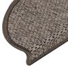 vidaXL Alfombrillas autoadhesivas sisal 15 uds gris y beige 56x17x3 cm