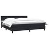 vidaXL Cama box spring con colch&oacute;n terciopelo negro 180x210 cm