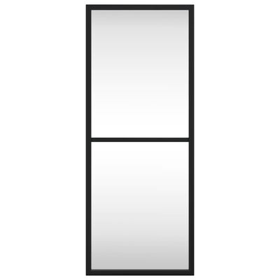 vidaXL Espejo de pared rectangular de hierro negro 20x50 cm