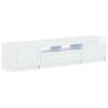 vidaXL Mueble de TV LED UTRECHT 3 uds. Blanco Brillante