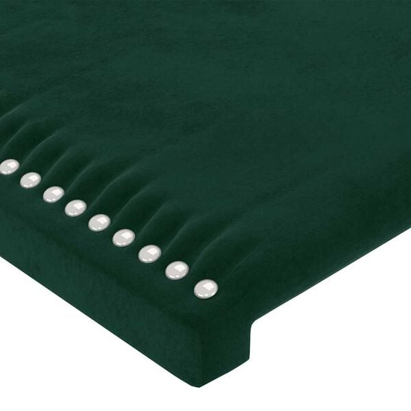 vidaXL Cabeceros 2 unidades de terciopelo verde oscuro 100x5x78/88 cm