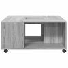 vidaXL Mesa de centro madera de ingenier&iacute;a gris Sonoma 80x80x40 cm