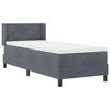 vidaXL Cama tipo Box Spring Gris oscuro 200 x 80 cm Terciopelo