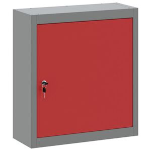 vidaXL Armario de herramientas con estante Rojo y Gris 50 x 20 x 55 cm
