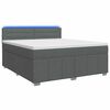 vidaXL Cama box spring con colch&oacute;n Gris oscuro 140 x 200 cm Tela