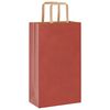 vidaXL Bolsas de papel con asas 250 uds rojo 21x11x36 cm