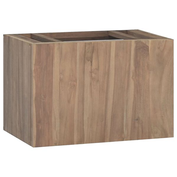 vidaXL Armario de ba&ntilde;o de pared madera maciza de teca 60x39x40 cm